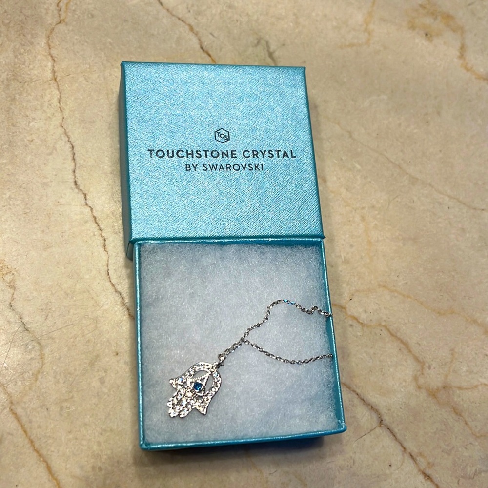 Touchstone Crystal by swarovski hamsa necklace
